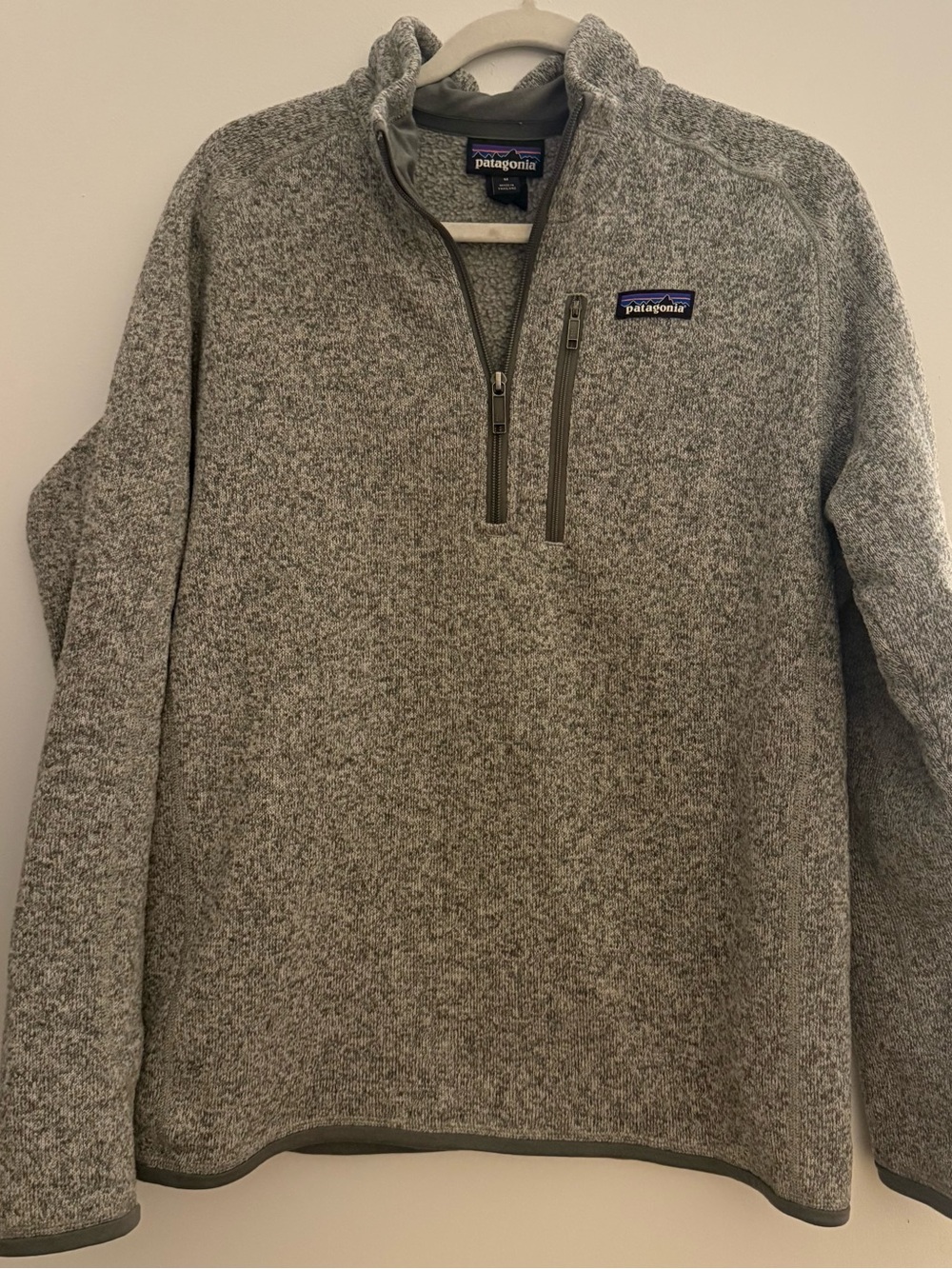 Patagonia Men's Heather Gray Quarter-Zip Fleece Pullover